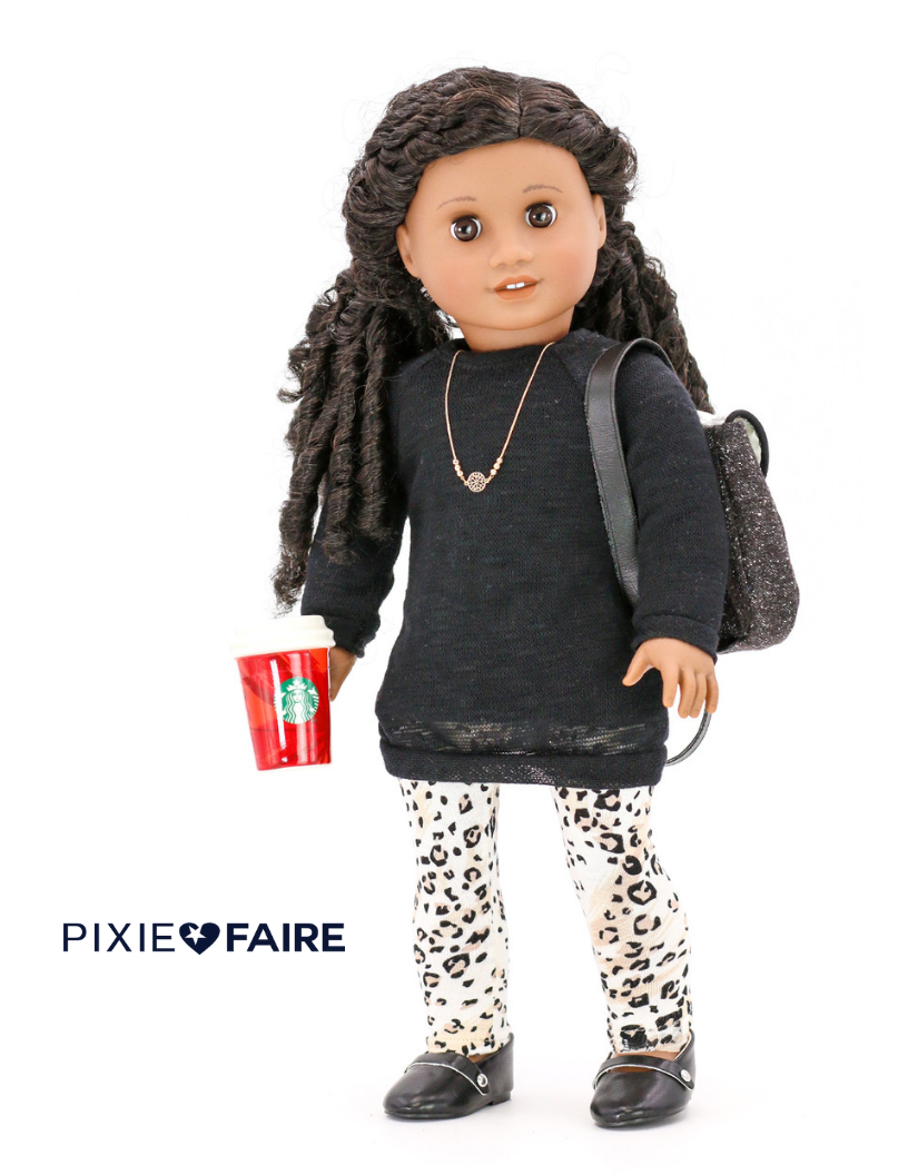 Liberty Jane 18 Inch Modern Piccadilly Sweater and Skirt Bundle 18" Doll Clothes Pattern Pixie Faire
