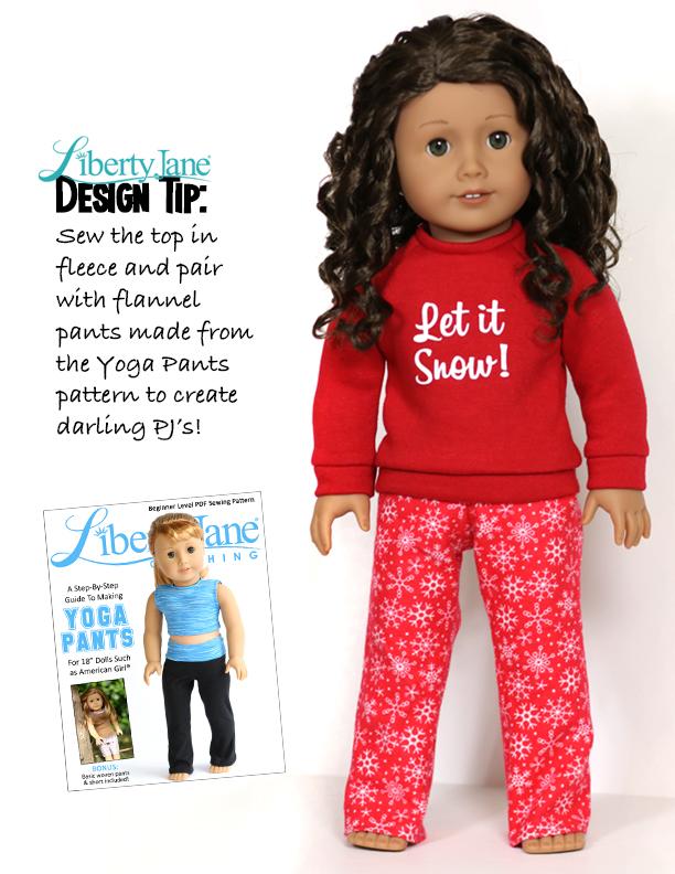 Liberty Jane 18 Inch Modern Piccadilly Sweater and Skirt Bundle 18" Doll Clothes Pattern Pixie Faire