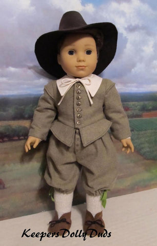 Keepers Dolly Duds Designs 18 Inch Boy Doll Pilgrim Boy 18" Doll Clothes Pattern Pixie Faire