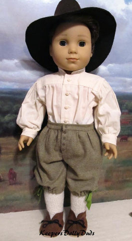 Keepers Dolly Duds Designs 18 Inch Boy Doll Pilgrim Boy 18" Doll Clothes Pattern Pixie Faire