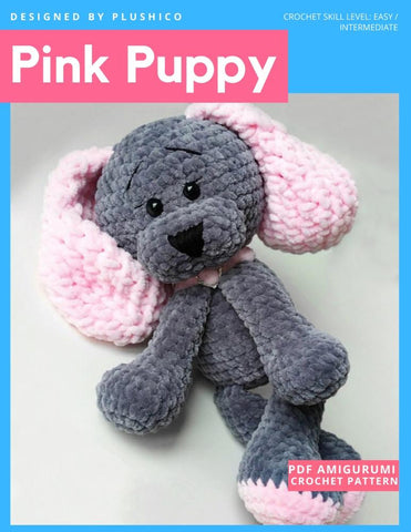 Plushico Amigurumi Pink Puppy Amigurumi Crochet Pattern Pixie Faire