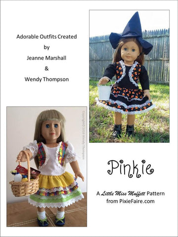 Little Miss Muffett 18 Inch Modern Pinkie 18" Doll Clothes Pattern Pixie Faire