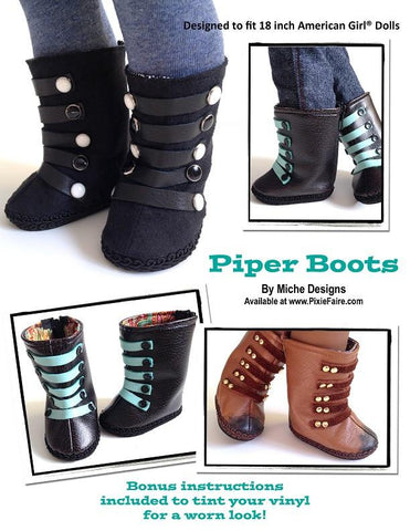 Miche Designs Shoes Piper Boots 18" Doll Shoes Pixie Faire