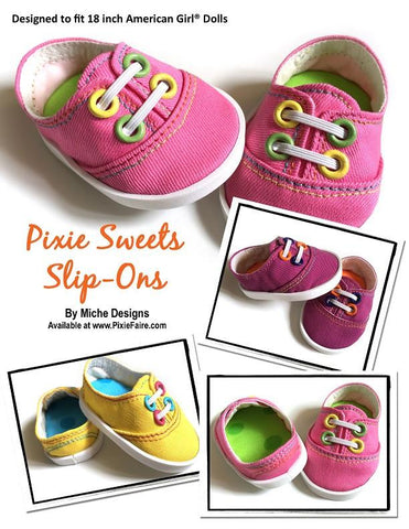 Miche Designs Shoes Pixie Sweets Slip-Ons 18" Doll Shoes Pixie Faire