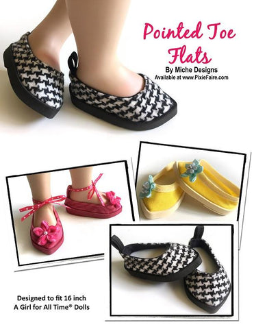 Miche Designs A Girl For All Time Pointed Toe Flats for AGAT Dolls Pixie Faire