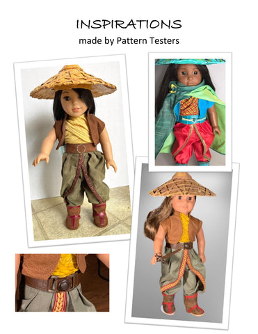 Perles & Rubans 18 Inch Modern Legendary Dragon Guardian 18" Doll Clothes Pattern Pixie Faire