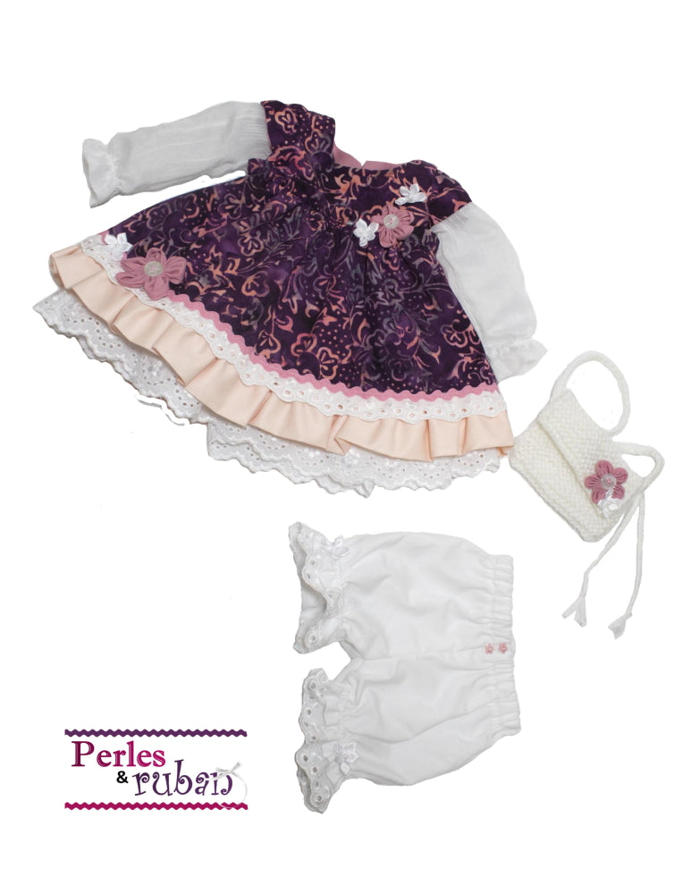 Perles & Rubans 18 Inch Modern Little Flowers 18" Doll Clothes Pattern Pixie Faire