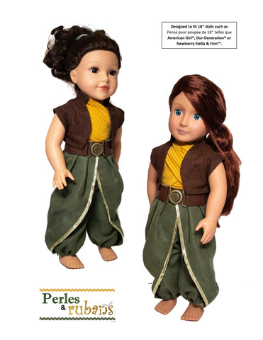 Perles & Rubans 18 Inch Modern Legendary Dragon Guardian 18" Doll Clothes Pattern Pixie Faire