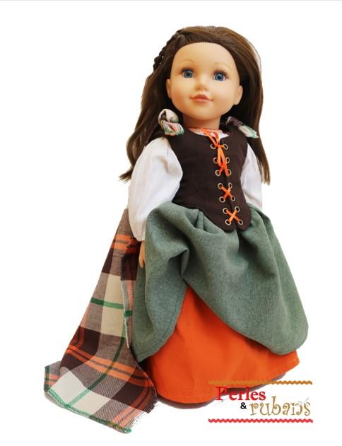 Perles & Rubans 18 Inch Historical Mary Helen MacGregor 18" Doll Clothes Pattern Pixie Faire