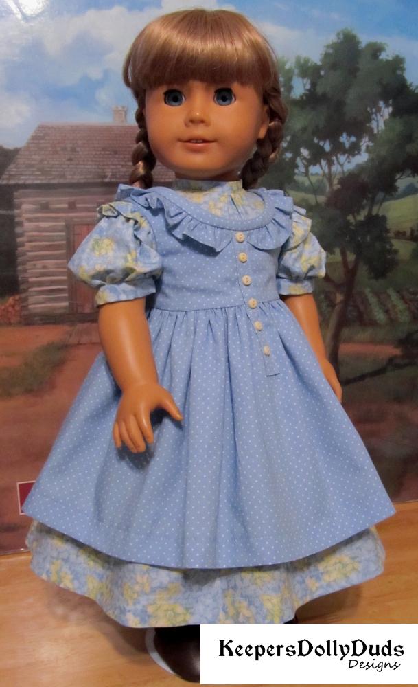 Keepers Dolly Duds Designs 18 Inch Historical Prairie Ruffles Dress 18" Doll Clothes Pattern Pixie Faire