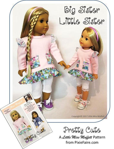 Little Miss Muffett WellieWishers Pretty Cute 14-14.5" Doll Clothes Pattern Pixie Faire