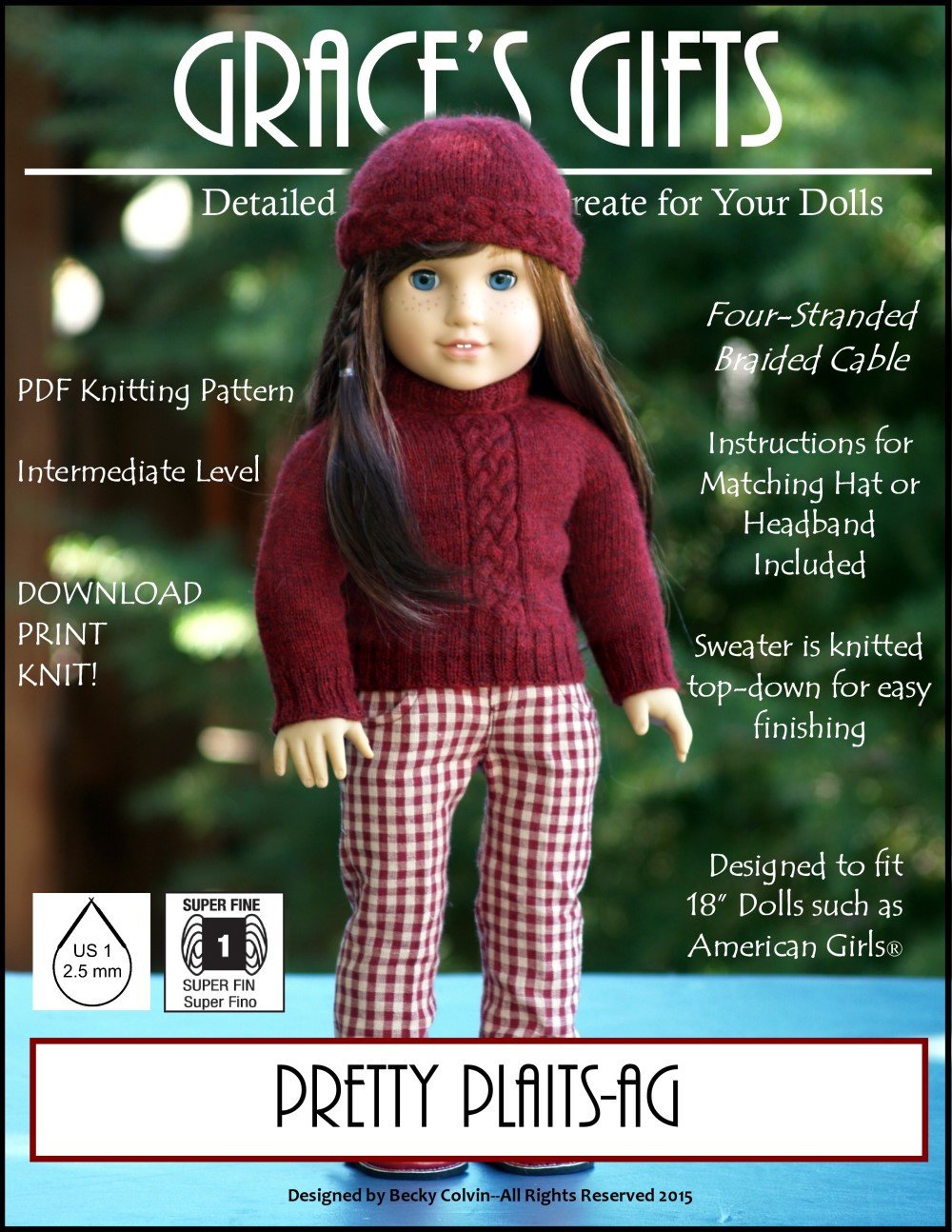 Grace's Gifts Knitting Pretty Plaits Knitting Pattern Pixie Faire