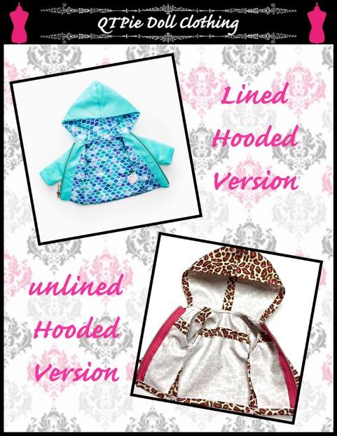 QTπ Doll Clothing WellieWishers Springtime Fun Jacket 14.5" Doll Clothes Pattern Pixie Faire