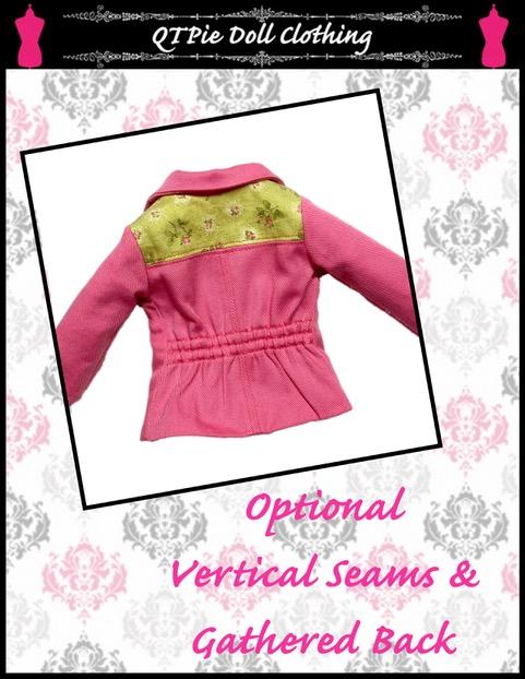 QTπ Doll Clothing WellieWishers Springtime Fun Jacket 14.5" Doll Clothes Pattern Pixie Faire