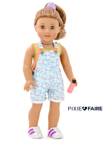 QTπ Doll Clothing 18 Inch Modern Oh My Gosh Overalls 18" Doll Clothes Pixie Faire