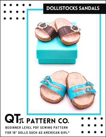 QTπ Pattern Co Shoes Dollistocks 18" Doll Shoes Pixie Faire