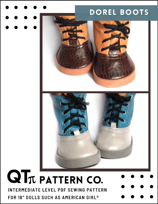 QTπ Pattern Co Shoes Dorel Boots 18" Doll Shoes Pixie Faire