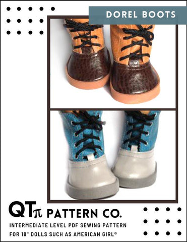 QTπ Pattern Co Shoes Dorel Boots 18" Doll Shoes Pixie Faire