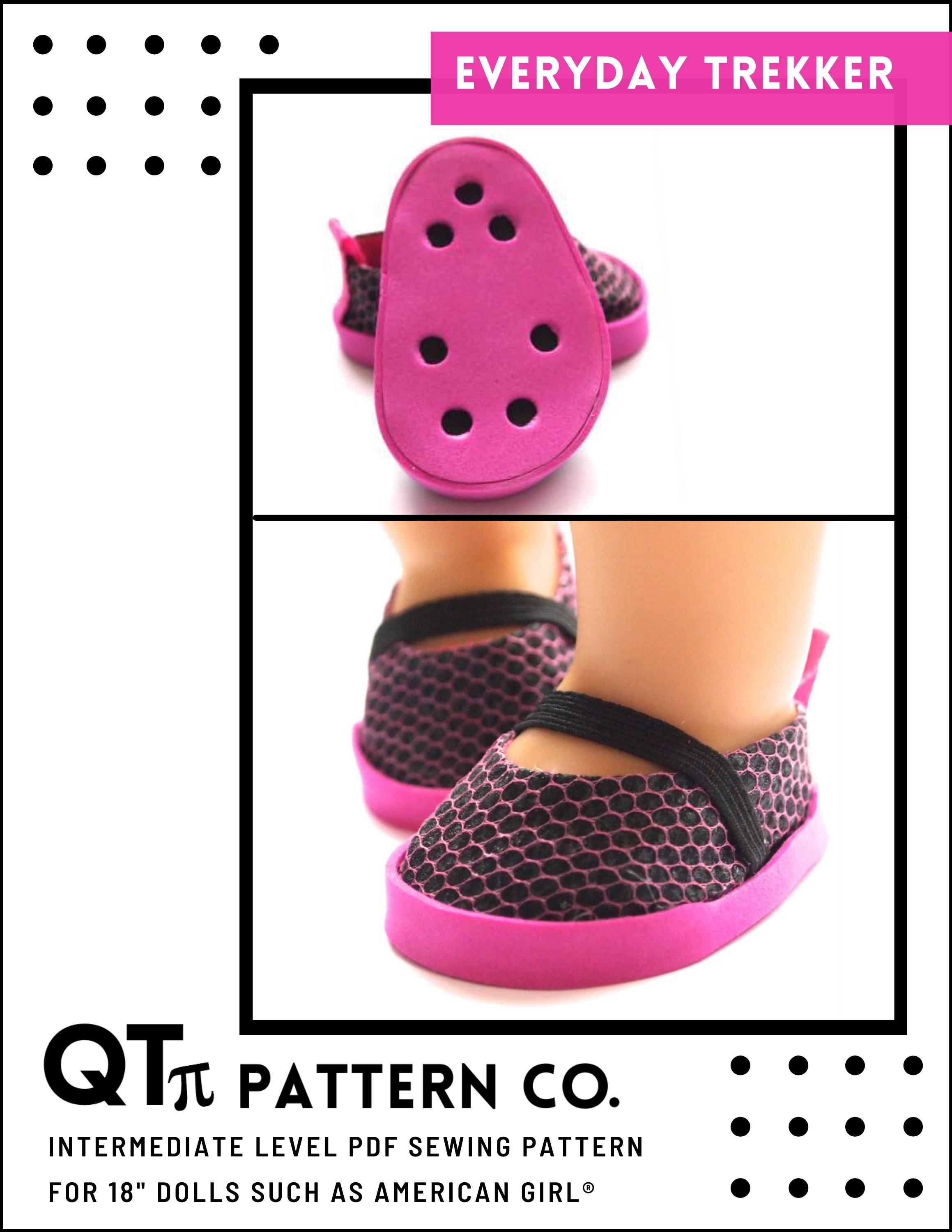 QTπ Pattern Co Shoes Everyday Trekker 18" Doll Shoes Pixie Faire