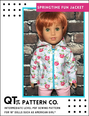 QTπ Pattern Co 18 Inch Modern Springtime Fun Jacket 18" Dolls Pixie Faire