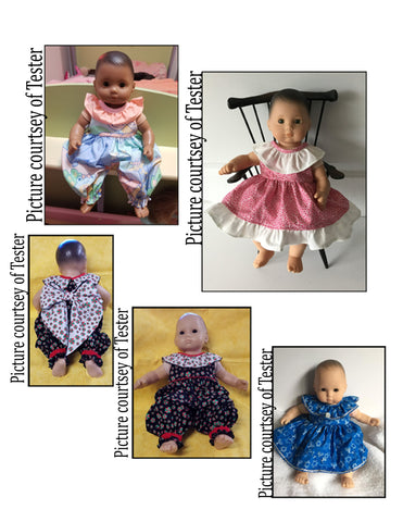 Mon Petite Cherie Couture Bitty Baby/Twin Quelita Dress and Romper 15" Baby Doll Clothes Pattern Pixie Faire