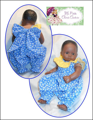 Mon Petite Cherie Couture Bitty Baby/Twin Quelita Dress and Romper 15" Baby Doll Clothes Pattern Pixie Faire