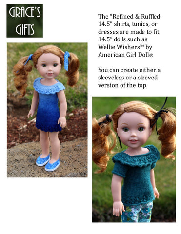 Grace's Gifts WellieWishers Refined & Ruffled Knitting Pattern for 14.5" Dolls Pixie Faire