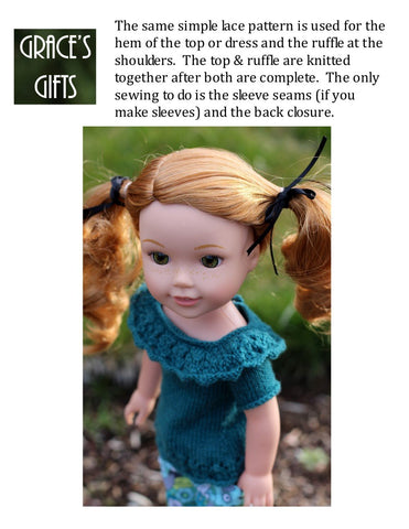 Grace's Gifts WellieWishers Refined & Ruffled Knitting Pattern for 14.5" Dolls Pixie Faire