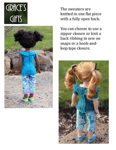 Grace's Gifts WellieWishers Refined & Ruffled Knitting Pattern for 14.5" Dolls Pixie Faire