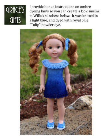 Grace's Gifts WellieWishers Refined & Ruffled Knitting Pattern for 14.5" Dolls Pixie Faire