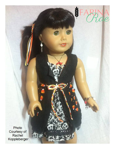 Farina Rae 18 Inch Historical Deidre Tunic and Vest 18" Doll Clothes Pattern Pixie Faire