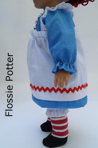 Flossie Potter 18 Inch Modern Raggedy Girl Doll Costume 18" Doll Clothes Pixie Faire