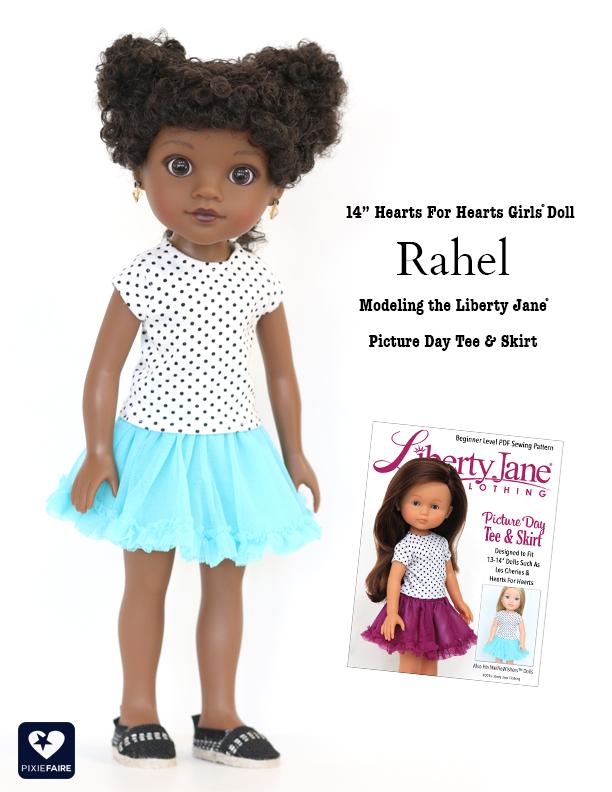 Liberty Jane WellieWishers Picture Day Tee and Skirt 14.5 Inch Doll Clothes Pattern Pixie Faire