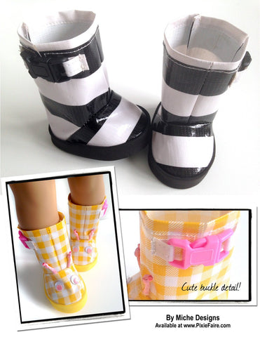 Miche Designs Shoes Spring Shower Rain Boots 18" Doll Shoes Pixie Faire