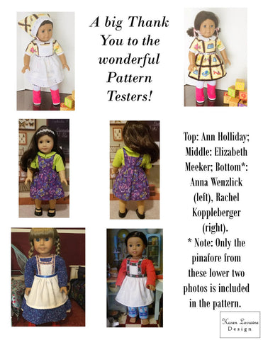 Karen Lorraine Design 18 Inch Historical Tyrol 18" Doll Clothes Pattern Pixie Faire