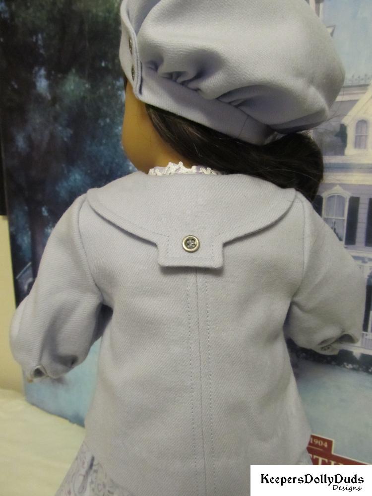 Keepers Dolly Duds Designs 18 Inch Historical 1915 Reefer Jacket and Hat 18" Doll Clothes Pattern Pixie Faire