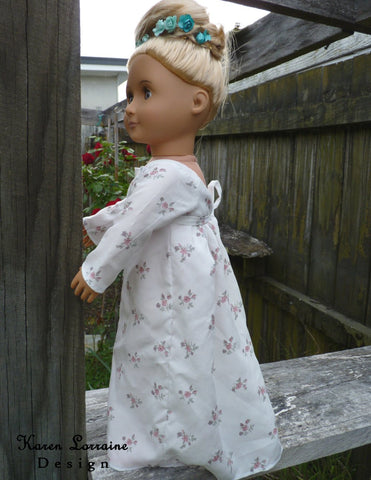 Karen Lorraine Design 18 Inch Historical Regency Style 18" Doll Clothes Pattern Pixie Faire