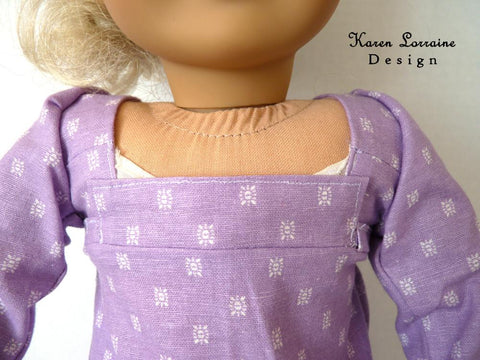 Karen Lorraine Design 18 Inch Historical Regency Style 18" Doll Clothes Pattern Pixie Faire