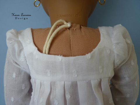 Karen Lorraine Design 18 Inch Historical Regency Style 18" Doll Clothes Pattern Pixie Faire