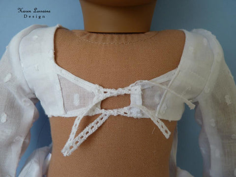 Karen Lorraine Design 18 Inch Historical Regency Style 18" Doll Clothes Pattern Pixie Faire