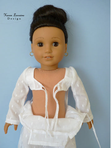 Karen Lorraine Design 18 Inch Historical Regency Style 18" Doll Clothes Pattern Pixie Faire