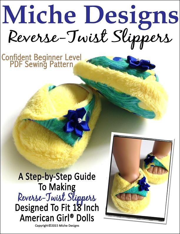 Miche Designs Shoes Reverse-Twist Slipper 18" Doll Shoes Pixie Faire