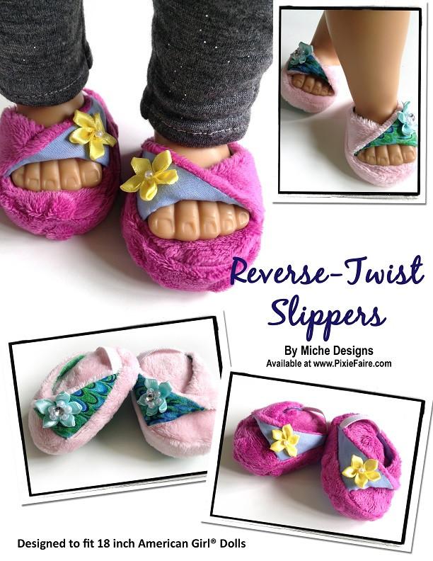 Miche Designs Shoes Reverse-Twist Slipper 18" Doll Shoes Pixie Faire