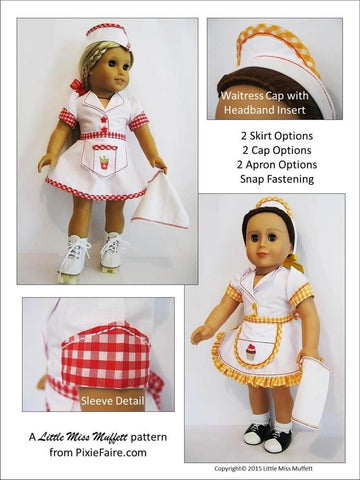 Little Miss Muffett 18 Inch Historical Roadhouse Roller Skater 18" Doll Clothes Pixie Faire