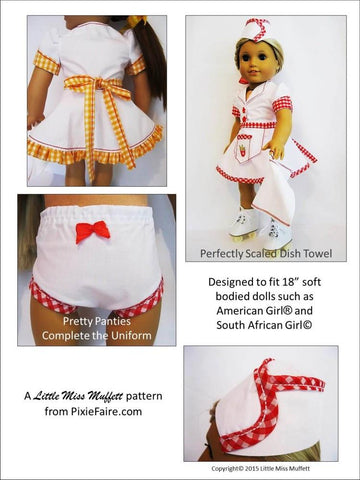 Little Miss Muffett 18 Inch Historical Roadhouse Roller Skater 18" Doll Clothes Pixie Faire