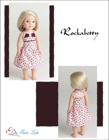 Love From Lola WellieWishers Rockabetty 14.5" Doll Clothes Pattern Pixie Faire