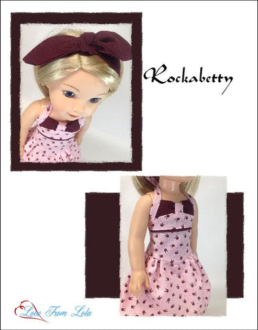 Love From Lola WellieWishers Rockabetty 14.5" Doll Clothes Pattern Pixie Faire