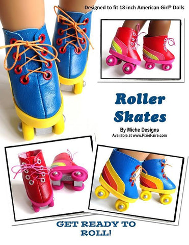 Miche Designs Shoes Roller Skates 18" Doll Shoes Pixie Faire