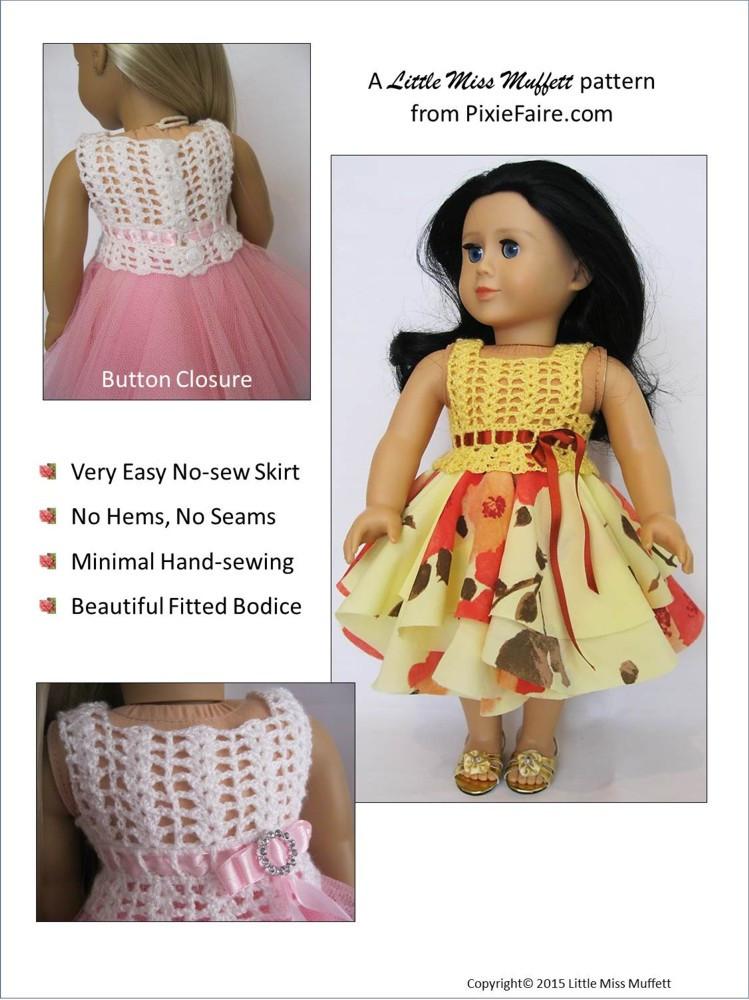 Little Miss Muffett Crochet Romantic Fusion Crochet Pattern Pixie Faire