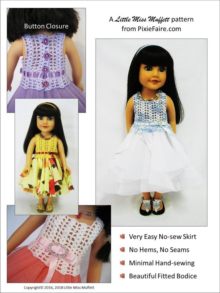 Little Miss Muffett Romantic Fusion Doll Clothes Pattern Journey